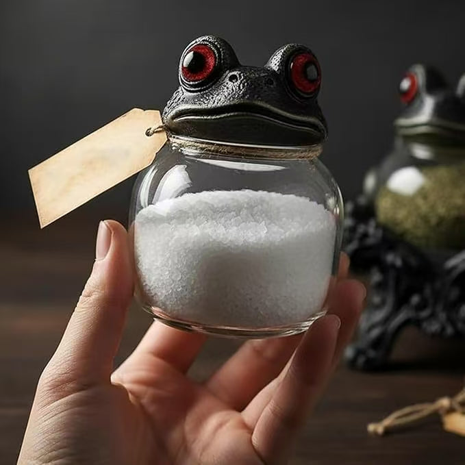 Borcan de condimente făcut manual Witchy Frog Apothecary